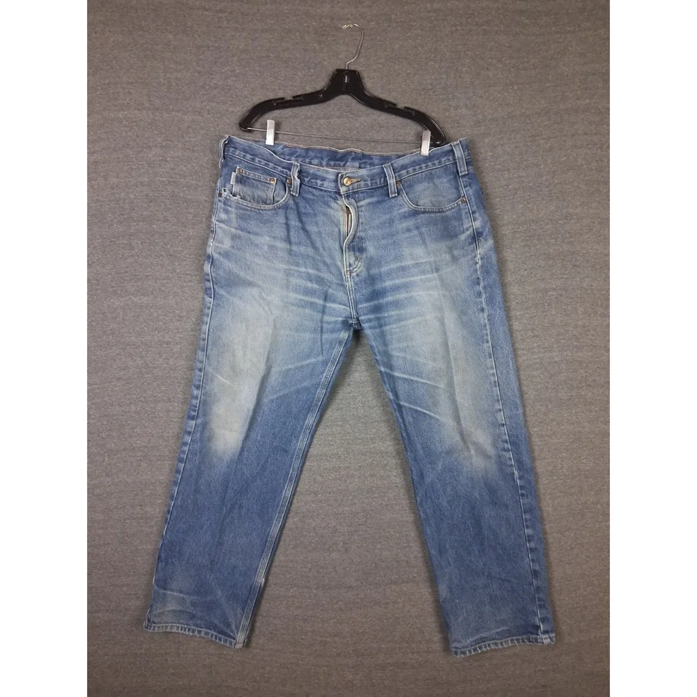 Carhartt Mens‎ Jeans 40x30 Blue B460 DVB Denim Relaxed Fit Workwear Classic